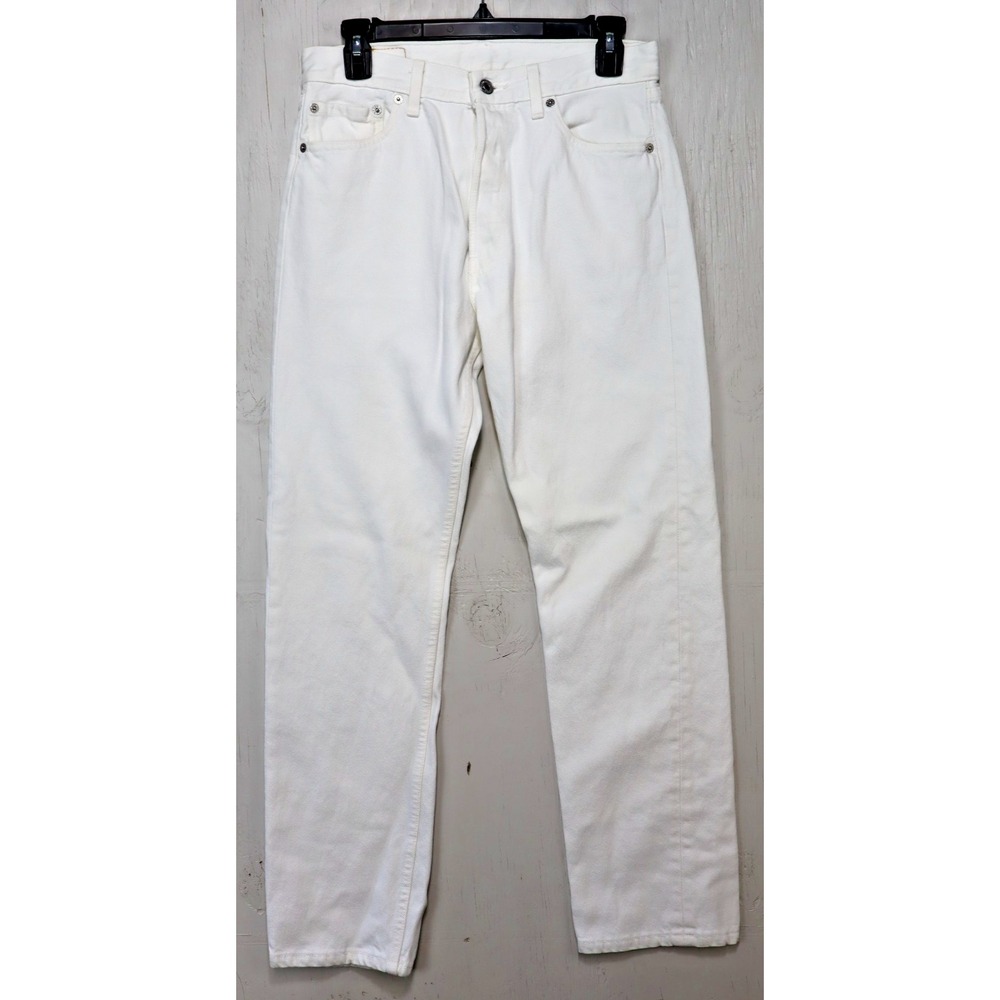 Vintage 90s Levis 501xx Denim Jeans Mens Size 30x30 White Button Fly Made In USA